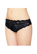 All Over Floral Lace Knickers Briefs Black 3002